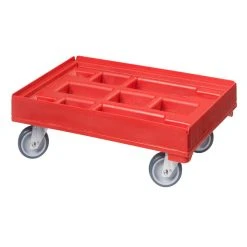 Null Hygiene Transportroller Für Kisten 60 X 40 Cm Mit 4 Lenkrollen In Rot