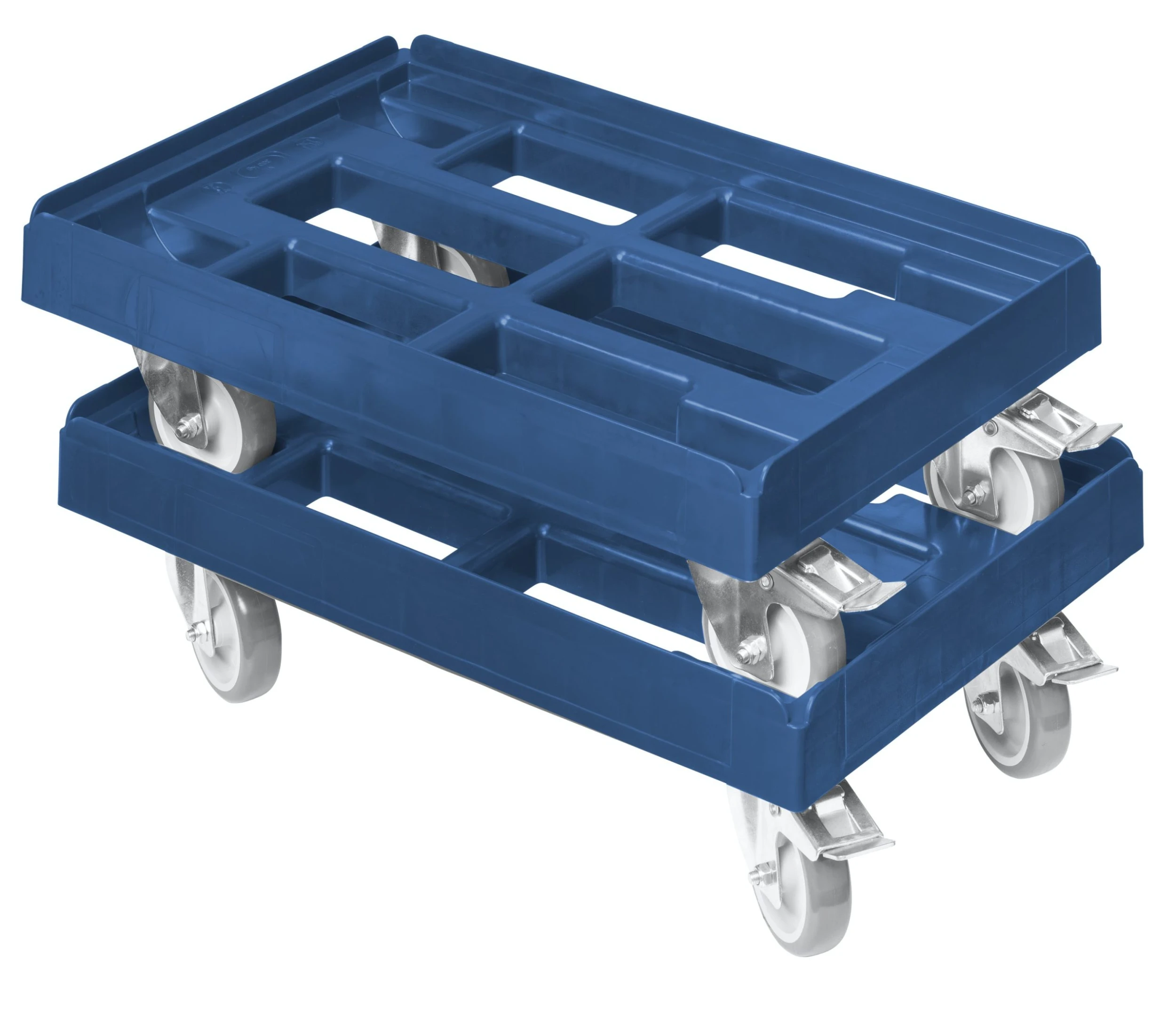 Null Transportroller Für Kisten 60 X 40 Cm Mit 2 Bremsen In Blau 8 Null Transportroller Für Kisten 60 X 40 Cm Mit 2 Bremsen In Blau – Bild 6