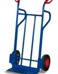 Variofit Sackkarre, Tragl. 250kg, Schaufel BxT 480x147mm, Stahl, RAL5010, Vollgummi-Bereifung