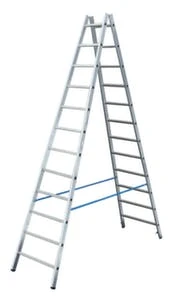 Krause Sprossenstehleiter, Beidseitig, 2x14 Sprossen, Holm L 4, 03m, 2-tlg., Alu 5 Krause Sprossenstehleiter, Beidseitig, 2x14 Sprossen, Holm L 4, 03m, 2-tlg., Alu – Bild 3
