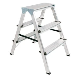 Null Stufenstehleiter-Set, 2x3 Stufen/1x5 Stufen, Einseitig, Alu 6 Null Stufenstehleiter-Set, 2x3 Stufen/1x5 Stufen, Einseitig, Alu – Bild 4
