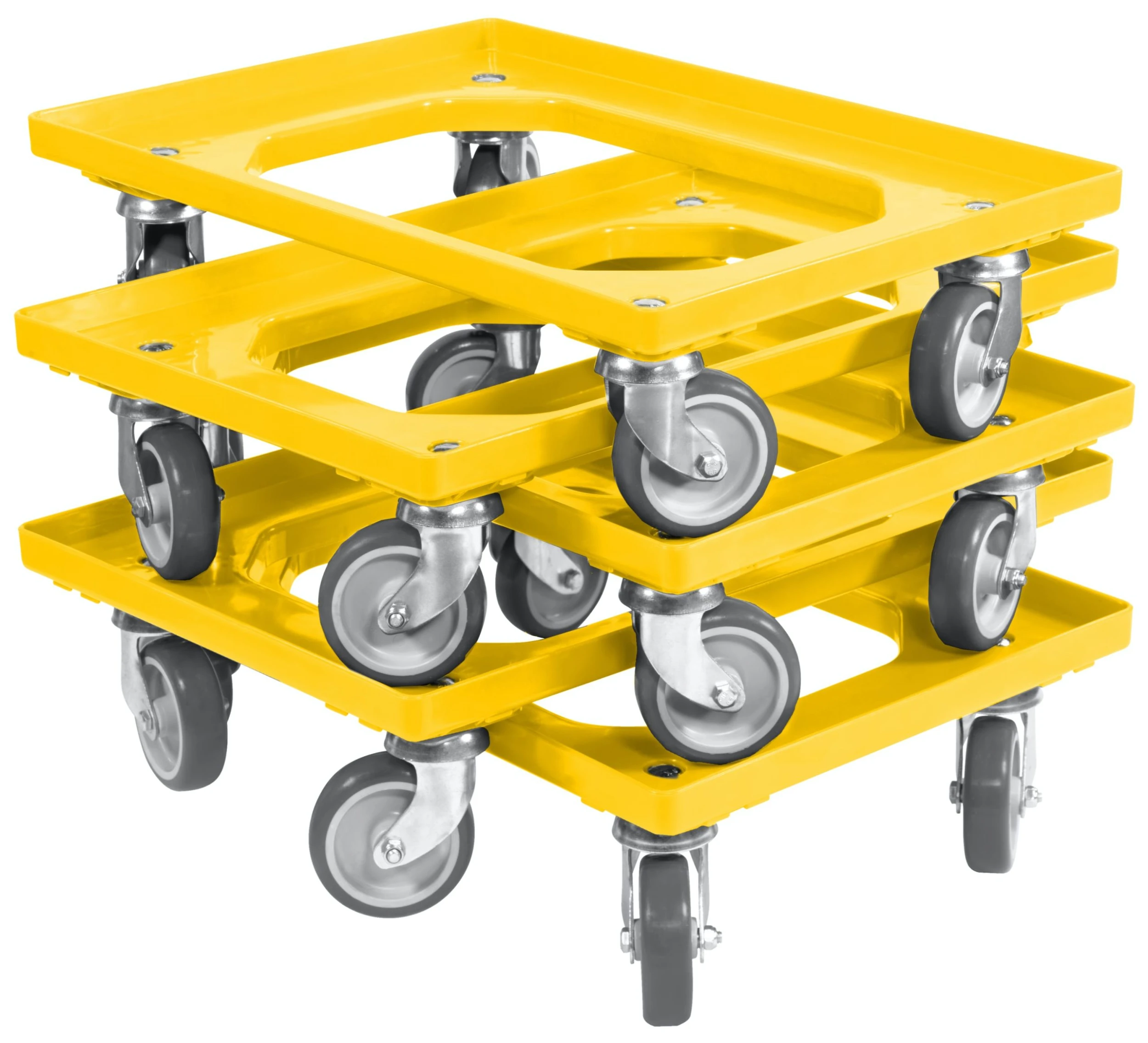 Null 5 Stück Transportroller Für Kisten 60 X 40 Cm Mit 4 Lenkrollen In Gelb 3 Null 5 Stück Transportroller Für Kisten 60 X 40 Cm Mit 4 Lenkrollen In Gelb