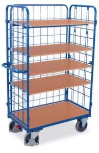 Rollcart Tischwagen, Tragl. 500kg, 1 Etage(n), Ladefl. LxB 1000x700mm, Holzboden, Winkelrahmen, RAL5010, Vollgummi-Bereifung 8 Rollcart Tischwagen, Tragl. 500kg, 1 Etage(n), Ladefl. LxB 1000x700mm, Holzboden, Winkelrahmen, RAL5010, Vollgummi-Bereifung – Bild 6