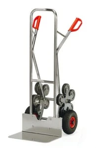 Fetra Alu-Treppenkarre, 5-Stern, Tragl. 200kg, Schaufel BxT 320x250mm, Luft-Bereifung 6 Fetra Alu-Treppenkarre, 5-Stern, Tragl. 200kg, Schaufel BxT 320x250mm, Luft-Bereifung – Bild 4