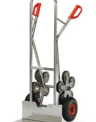 Fetra Alu-Treppenkarre, 5-Stern, Tragl. 200kg, Schaufel BxT 480x300mm, Luft-Bereifung