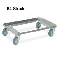Alternative view of Null 64 Alu-Transportroller Für Eurobehälter 600x400 Mm, Trg 250 Kg, Offenes Deck