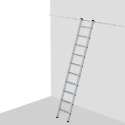 Alternative view of Null Aluminium-Regalleiter, Einhängbar, 16 Stufen