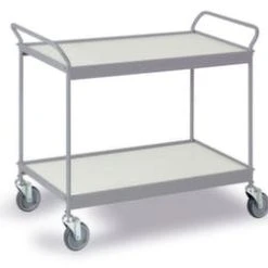 Fetra Etagenwagen, Tragl. 150kg, 3 Etage(n), Ladefl. LxB 800x500mm, Holzböden, RAL7035, TPE-Bereifung -Vago-tools-Geschäft e24e1b14 b930 4732 98c2 e2723855fec3