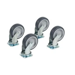 Null 4 X Lenkrollen Mit Anschraubplatte Und Bremse – 100 Mm – Gummi – Spurlos – Transportrolle -Vago-tools-Geschäft e55a07bb cb23 4992 9d97 ad8299f15690 2