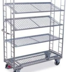 Variofit Etagenwagen, Tragl. 250kg, 2 Etage(n), Ladefl. LxB 1320x535mm, Drahtgitterböden, Neigbar, Gestell Mit Verzinkt, TPE-Bereifung 11 Variofit Etagenwagen, Tragl. 250kg, 2 Etage(n), Ladefl. LxB 1320x535mm, Drahtgitterböden, Neigbar, Gestell Mit Verzinkt, TPE-Bereifung -Vago-tools-Geschäft e70f726c e571 4993 8c4c a243950303ee