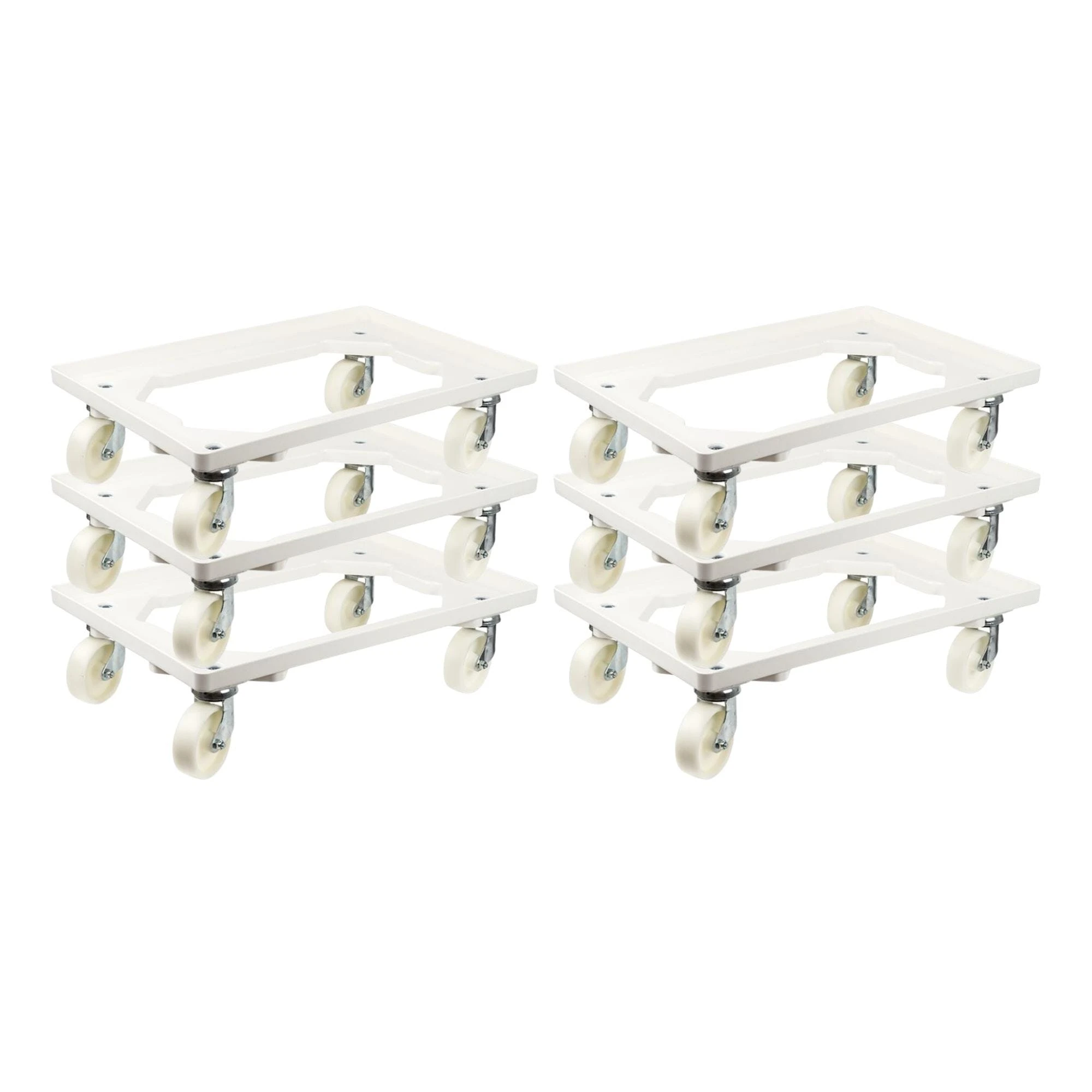 PROREGAL Transportroller Für Euroboxen 60x40cm Mit Kunststoffräder Weiß | Offenes Deck | 4 Lenkrollen | Traglast 300kg 9 PROREGAL Transportroller Für Euroboxen 60x40cm Mit Kunststoffräder Weiß | Offenes Deck | 4 Lenkrollen | Traglast 300kg – Bild 7