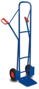 Rollcart Sackkarre, Tragl. 250kg, Schaufel BxT 400x180mm, Rückwand Gewölbt, Stahl, RAL5010, Luft-Bereifung 8 Rollcart Sackkarre, Tragl. 250kg, Schaufel BxT 400x180mm, Rückwand Gewölbt, Stahl, RAL5010, Luft-Bereifung – Bild 6