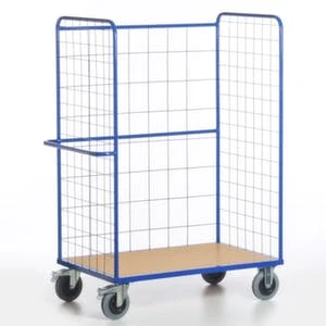 Rollcart Etagenwagen, Tragl. 600kg, Ladefl. LxB 1000x700mm, Holzboden, RAL5010, TPE-Bereifung 3 Rollcart Etagenwagen, Tragl. 600kg, Ladefl. LxB 1000x700mm, Holzboden, RAL5010, TPE-Bereifung