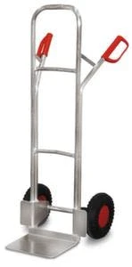 Variofit Alu-Stapelkarre, Tragl. 150kg, Schaufel BxT 320x250mm, Luft-Bereifung 7 Variofit Alu-Stapelkarre, Tragl. 150kg, Schaufel BxT 320x250mm, Luft-Bereifung – Bild 5
