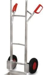 Variofit Alu-Kistenkarre, Tragl. 200kg, Schaufel BxT 320x250mm, Luft-Bereifung