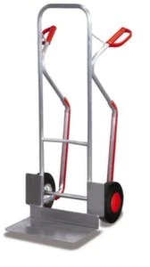 Variofit Alu-Kufenkarre, Tragl. 200kg, Schaufel BxT 480x300mm, Alu, Luft-Bereifung 5 Variofit Alu-Kufenkarre, Tragl. 200kg, Schaufel BxT 480x300mm, Alu, Luft-Bereifung – Bild 3
