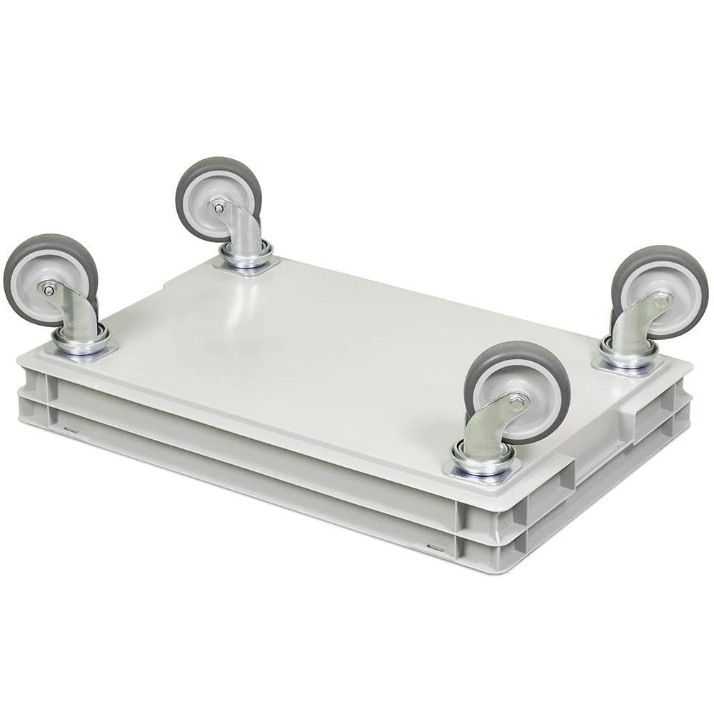 Null Rollkasten Für 600x400mm Eurobehälter, Graue Gummiräder, Trg 100 Kg, Grau 9 Null Rollkasten Für 600x400mm Eurobehälter, Graue Gummiräder, Trg 100 Kg, Grau – Bild 7