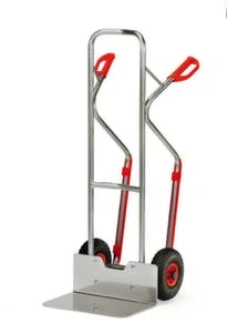 Variofit Alu-Kufenkarre, Tragl. 200kg, Schaufel BxT 480x300mm, Alu, Luft-Bereifung 4 Variofit Alu-Kufenkarre, Tragl. 200kg, Schaufel BxT 480x300mm, Alu, Luft-Bereifung – Bild 2