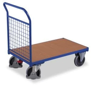 Rollcart Rohr-Stirnwandwagen, Tragl. 400kg, Ladefl. LxB 850x400mm, Holzplatte, 1 Wand, RAL5010, 2 Lenk-/2 Bockrollen, TPE-Bereifung 7 Rollcart Rohr-Stirnwandwagen, Tragl. 400kg, Ladefl. LxB 850x400mm, Holzplatte, 1 Wand, RAL5010, 2 Lenk-/2 Bockrollen, TPE-Bereifung – Bild 5