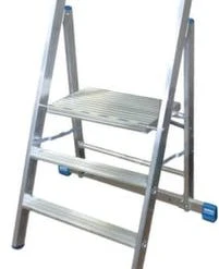 Null Klapptritt F. Leitergerüst, Podest H 700mm, 3 Stufe(n), Alu