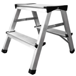 PROREGAL Metal Double Giraffe Doppelseitige-Aluminium-Stufenstehleiter | 3 Stufen | 125kg Tragkraft | Leiter Trittleiter Stufenleiter Haushaltsleiter -Vago-tools-Geschäft fdd6d2f5 cad2 4d40 aa1d e526d7728c3a 1