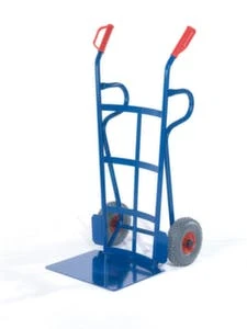 Rollcart Reifenkarre, Tragl. 250kg, Schaufel BxT 500x400mm, RAL5010, TPE-Bereifung 4 Rollcart Reifenkarre, Tragl. 250kg, Schaufel BxT 500x400mm, RAL5010, TPE-Bereifung – Bild 2