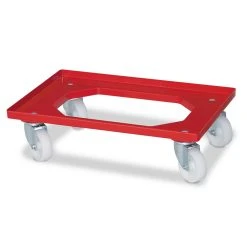 Null Transportroller/Logistikroller Für Eurobehälter 600 X 400 Mm, Gelb, Weiße Kunststoffräder, Tragkraft 250 Kg -Vago-tools-Geschäft ffa3f973 fe5c 452d 8887 365d803921f0